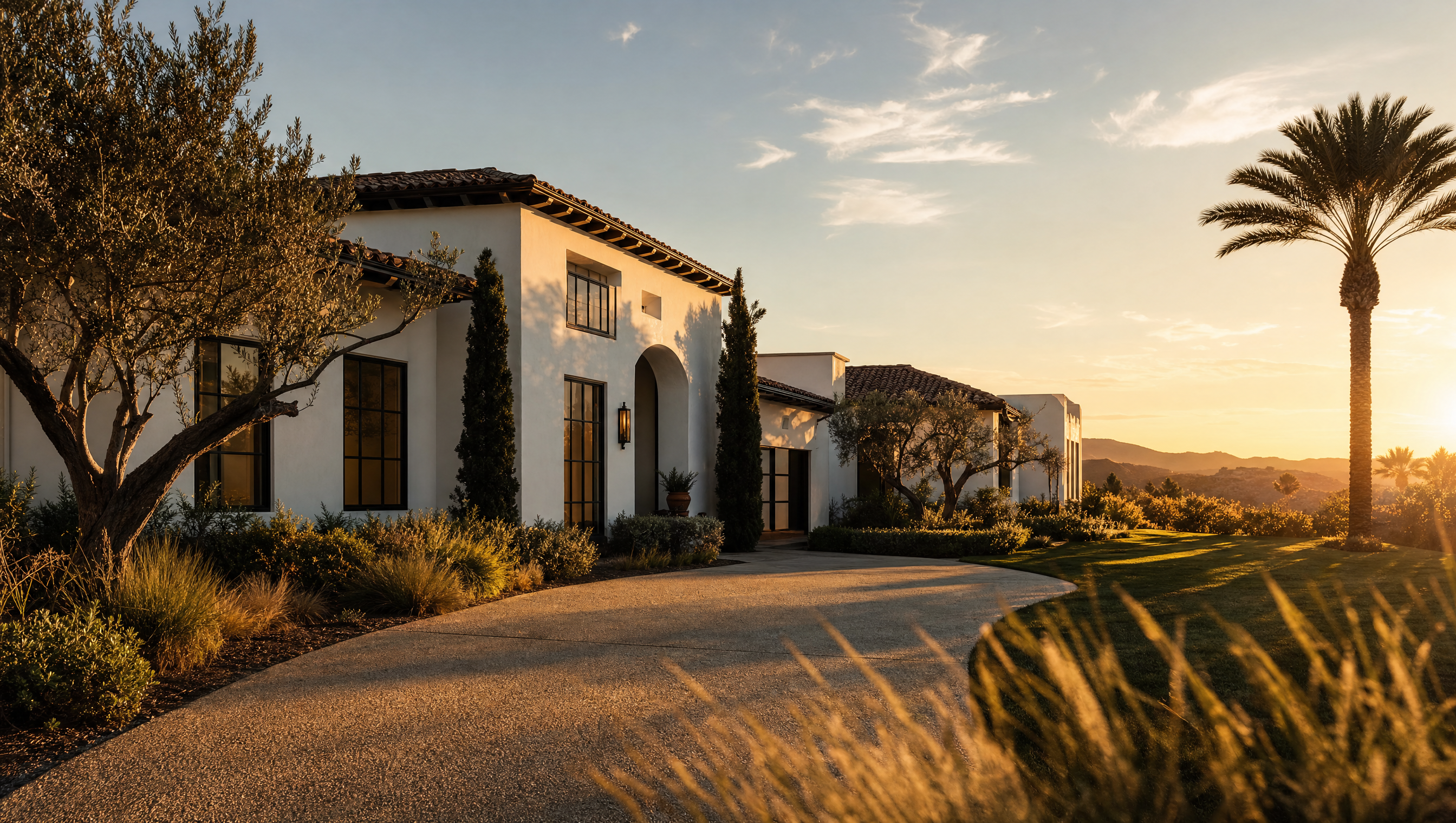 SW Riverside home at golden hour